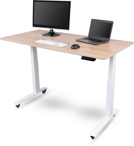 Vista 13 de Stand Up Desk Store Escritorio eléctrico de altura ajustable con memoria programable (marco negro/parte superior negra mate, 48 pulgadas de ancho)