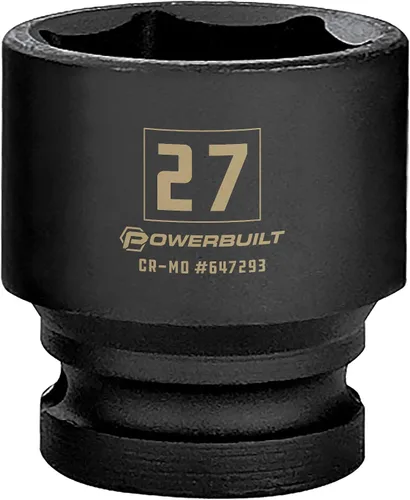 Vista 13 de Powerbuilt 647296 - Toma de impacto de 6 puntos de 1/2 pulgada x 1-1/4 pulgadas