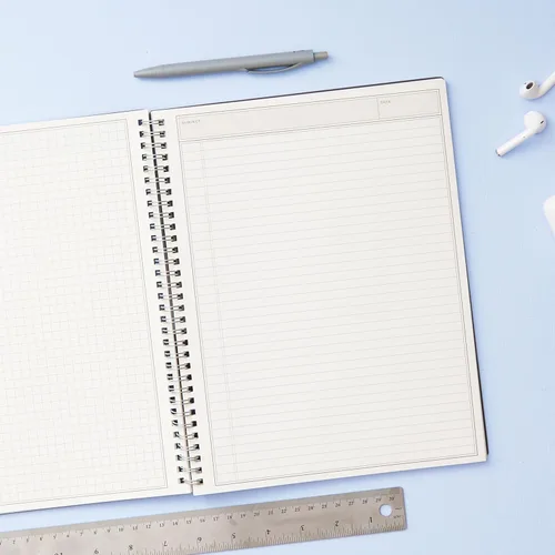 Vista 4 de Blue Sky Smart Notes - Cuaderno profesional, encuadernación Wire-O, 8.5 x 11 pulgadas, negro (14713)