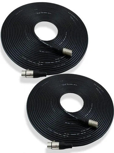 Vista 15 de GLS Audio cables de audio de 25' para micrófonos. Cables con colores con entradas XLR macho a XLR hembra, paquete de 6
