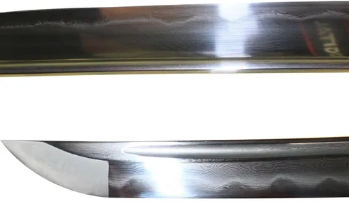Vista 5 de Espada samurái japonesa de 41 pulgadas con patrón de arcilla de acero templada, espada Katana real afilada