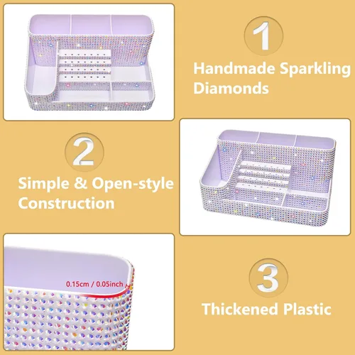 Vista 3 de CGBE Organizador para brocas de taladro de uñas, organizador de 28 agujeros para brocas de uñas, organizador profesional de herramientas para uñas