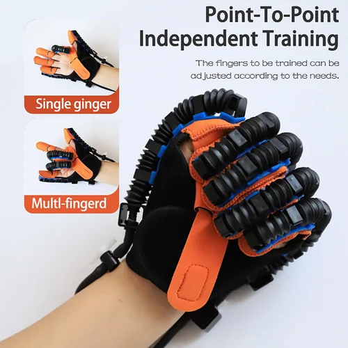 Vista 6 de Guantes de robot de rehabilitación para rehabilitación de accidentes cerebrovasculares, dispositivos de fortalecimiento de manos, velocidad