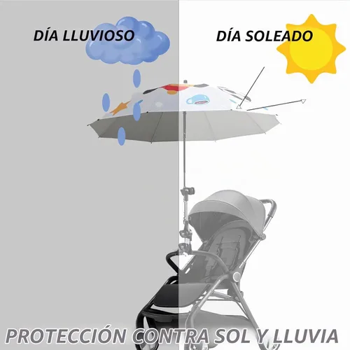 Vista 7 de Soporte para paraguas para cochecito y silla de ruedas, silla de playa