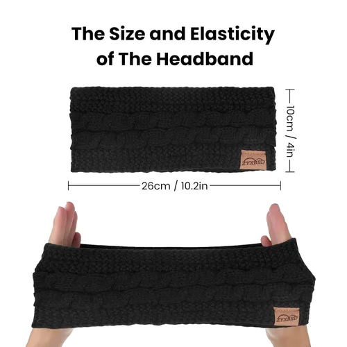 Vista 4 de ZYXBBD Winter Headbands for Women Ear Warmer-Ear Warmers for Women Knit Headbands Thicken Elastic Ear Muffs Winter Women for Outdoor Sports,Skiing