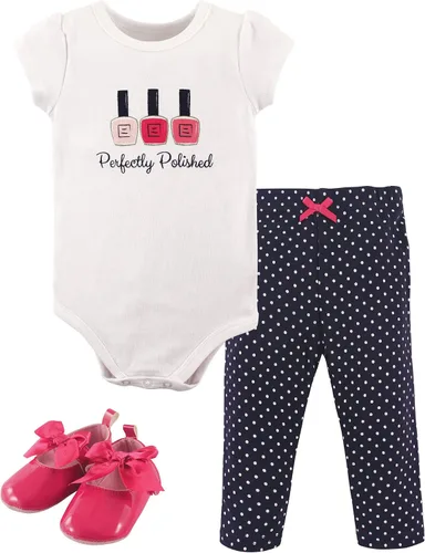 Vista 31 de Little Treasure - Conjunto unisex de mameluco de algodón, pantalón y zapatos para bebé Collar de ancla