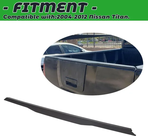 Vista 3 de ECOTRIC Moldura de tapa de portón trasero compatible con Nissan Titan Pickup 2004-2012 Reemplazo para 934867S200, 93486-7S200 NI1904102 Tapa