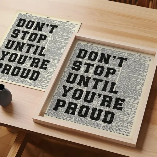 Vista 4 de Arte de pared motivacional, decoración de oficina, póster de aula, regalo inspirador para emprendedores, atletas, arte de diccionario, impresión sin