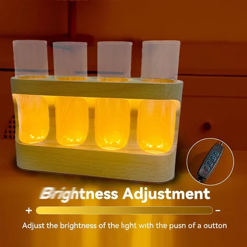 Vista 4 de Eujgoov USB Function Key Cable LED Light Manager Home Living Room Office Decorative Lamp Test Tube Flower Stand Ornamental Desktop Decor