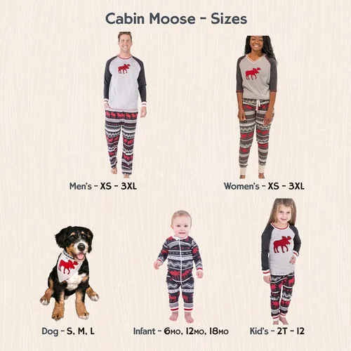 Vista 2 de Lazy One Pijamas de Navidad a juego para la familia, lindos pijamas de Navidad para adultos, adolescentes, niños, bebés y perros.