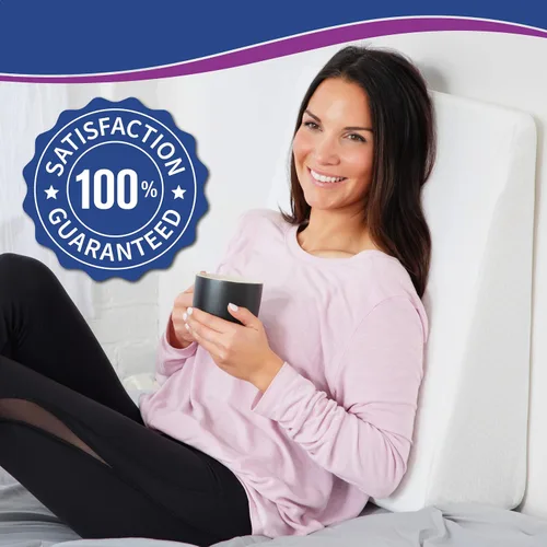 Vista 7 de Almohada de cuña de cama con parte superior de espuma viscoelástica de 7.5 pulgadas, ideal para dormir cómodo y reparador, almohada de cuña
