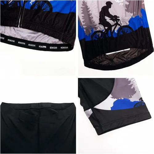Vista 6 de Conjunto de pantalones cortos de ciclismo acolchados para hombre