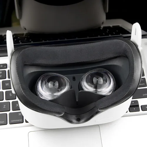 Vista 6 de SOULWIT 1Pcs Face Cushion Cover (Facial Interface) Replacement Kit for Oculus Quest 2, Softer Protein Leather + Cooling Gel, Anti-Leakage Nose Pad