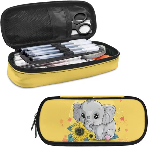 Vista 30 de Estuche para lápices de caballo con bandera estadounidense para adultos y niños, bolsa de lápices estética de gran capacidad, portalápices portátil
