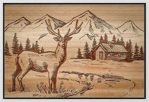 Vista 75 de Hermoso lienzo de paisaje, decoración de pared, arte moderno, juegos para el hogar
