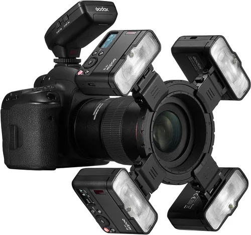 Vista 6 de Godox MF12 K2 - Paquete de macro flash, 2 luces, 0.08 oz TTL, iones de litio integrado, USB C • 2× MF12 Macro Flash Heads • 2.4 Ghz Godox X