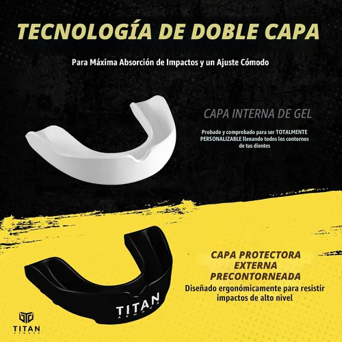 Vista 7 de Protector bucal de boxeo Doble capa premium Estuche incluido Boquilla de ajuste personalizado para adultos y jóvenes Protector bucal
