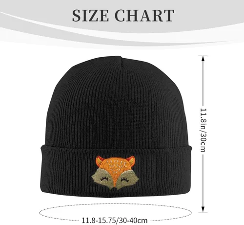 Vista 2 de FATTTYCY Gorro de punto bordado de invierno para hombres y mujeres