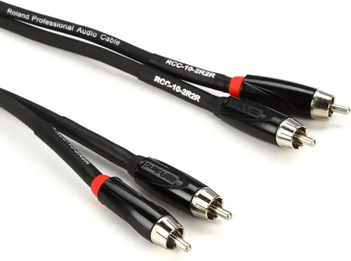 Vista 3 de Roland Cable de interconexión serie negro, RCA dual a RCA dual, 3 pies