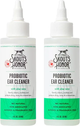 Vista 10 de SKOUT'S HONOR Limpiador de oídos probiótico para perros, 4 oz
