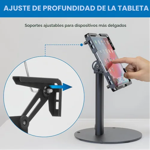 Vista 8 de Mount-It! Soporte universal para tableta con inclinación, soporte de quiosco antirrobo para iPad POS de venta al por menor, compatible con tabletas