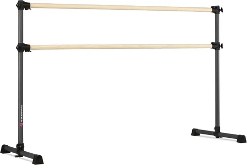 Vista 15 de Barra de ballet portátil independiente doble Vita Barre, Prodigy, de madera Altura ajustable, hecha en EE. UU., equipo de ejercicio para casa