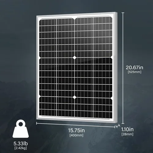 Vista 2 de Newpowa módulo panel solar 30w vatios 12v