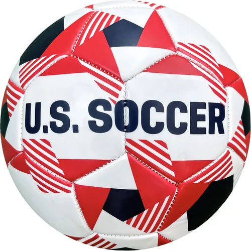 Vista 2 de Icon Sports Balón de fútbol de tamaño reglamentario con licencia oficial de Estados Unidos White Prism