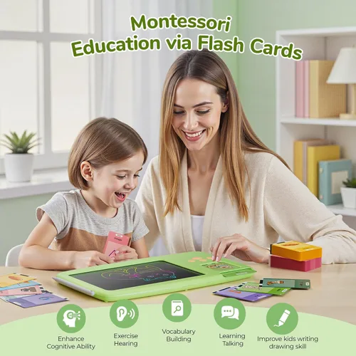 Vista 2 de Tarjetas parlantes para niños pequeños: tableta de escritura LCD 2