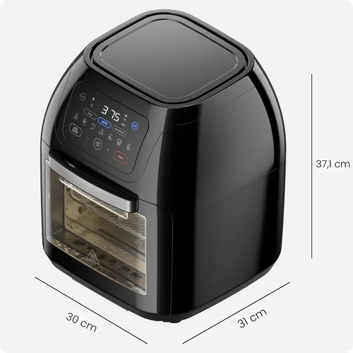 Vista 9 de CHEFMAN Freidora de aire digital multifuncional+ asador, deshidratador, horno de convección, 17 ajustes preestablecidos de pantalla táctil