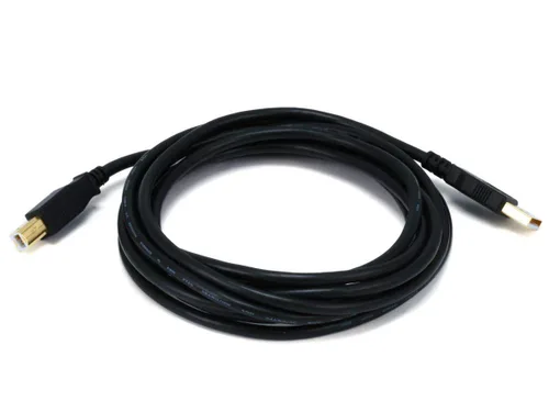 Vista 14 de Monoprice 105436 - Cable USB 2.0 de 0.45 m, de USB 2.0 A macho a B macho 28/24AWG (chapado en oro), color negro