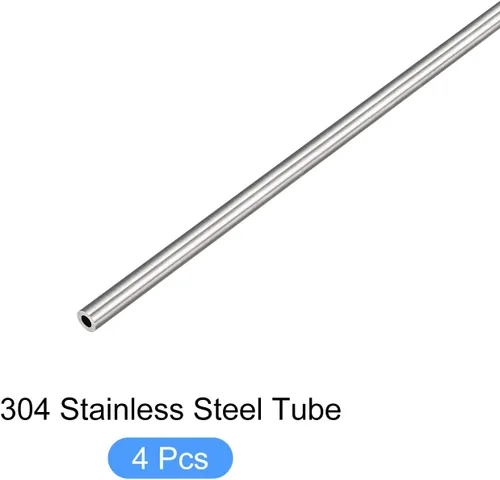 Vista 5 de METALLIXITY Tubo de acero inoxidable 304 (0.039 in de diámetro exterior x 0.008 in de pared T x 9.843 in de largo), 4 piezas, tubo recto