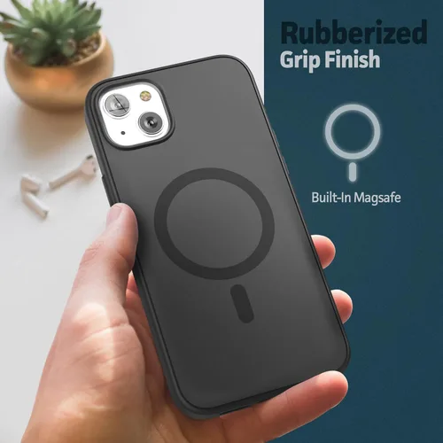 Vista 4 de Encased SlimShield para iPhone 14 Funda con Clip para Cinturón con Soporte para Teléfono (Compatible con MagSafe) Negro Mate (iPhone 14)