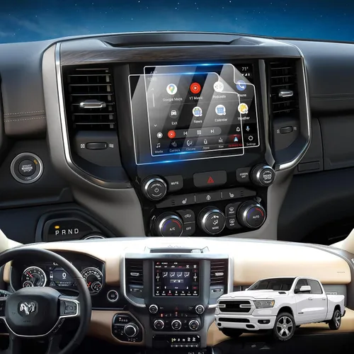 Vista 14 de Protector de pantalla para Ram 1500 de 8.4 pulgadas 2013-2026, para Jeep Grand Cherokee 2014-2024/Wrangler JL 2018-2023, Gladiator JT/2017-2025