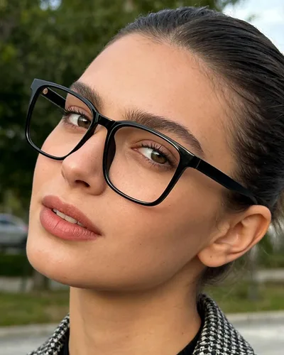 Vista 2 de TEAPLMTT - Lentes de bloqueo de luz azul, anteojos de computadora cuadrados grandes, anti luz azul para mujeres y hombres