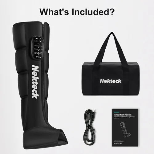 Vista 9 de Nekteck Masajeador inalámbrico de compresión de piernas, herramientas de masaje elegibles para la circulación y el alivio del dolor, botas