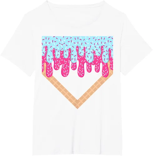 Vista 96 de Baseball Drip Boys Home Plate Ice Cream Sport Players & Fans Camiseta