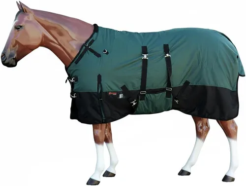 Vista 9 de HILASON Manta de Caballo de Poly Impermeable de Invierno 1200D con Envolvente de Vientre Mantas de Exterior para Caballos Vino