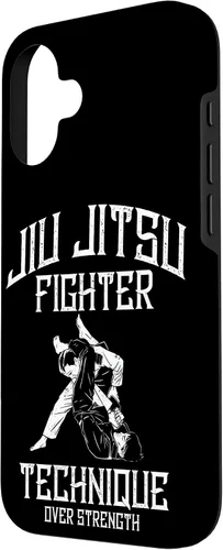 Vista 2 de Martial Arts MMA Fighter Technique Over Strenght Jiu Jitsu Case for iPhone 16