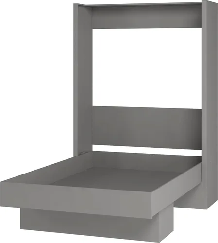 Vista 8 de Cama de pared Murphy Twin de fácil elevación en color negro con estante