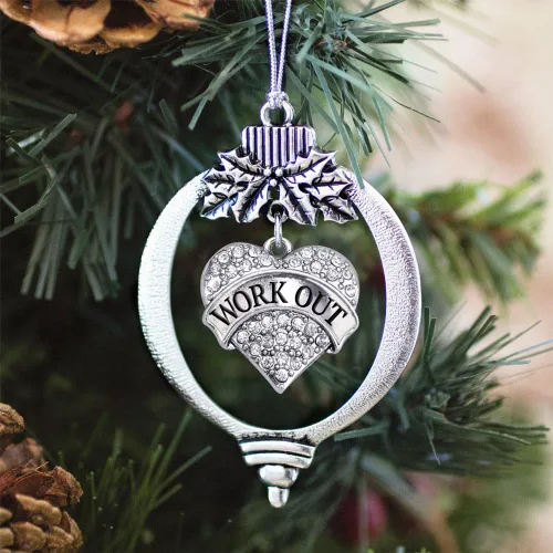 Vista 273 de Inspired Silver - Adorno con dije de hermana gemela - Adornos navideños de plata con circonitas cúbicas