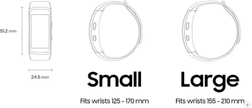 Vista 2 de Samsung Gear Fit2 - Reloj inteligente grande, color negro