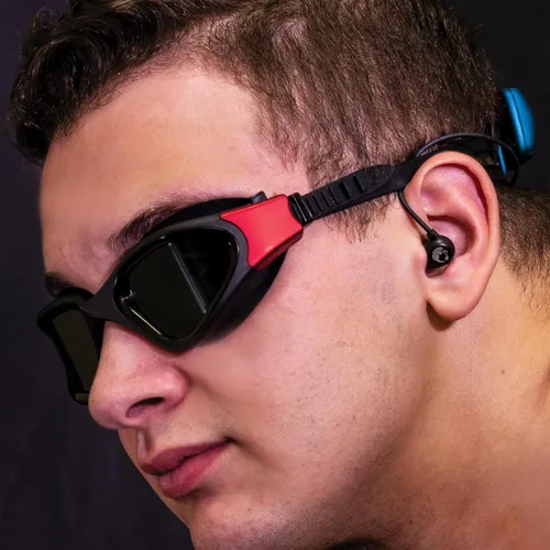 Vista 5 de Swimbuds audífonos y reproductor de MP3 STRYN de 8 GB impermeable con función aleatoria