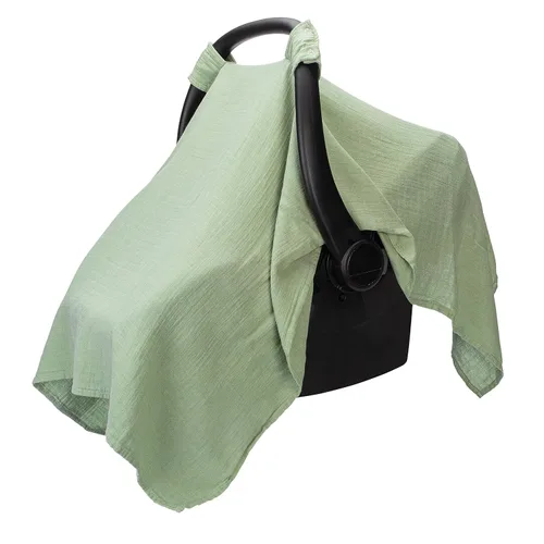 Vista 11 de Comfy Cubs Funda para Asiento de Coche de Bebé - Mezcla Suave y Transpirable de Rayón de Bambú y Algodón Muselina - Toldo Ligero para Protección