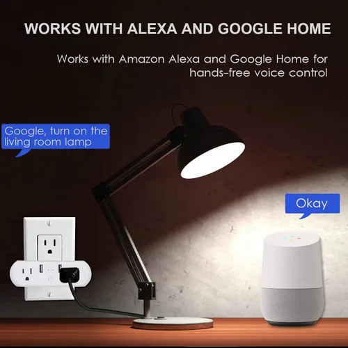 Vista 8 de XODO WP3 Smart WiFi Plug – Control remoto inalámbrico por aplicación compatible con Alexa y Google Home Assistant 2.4 GHz red solamente – Control