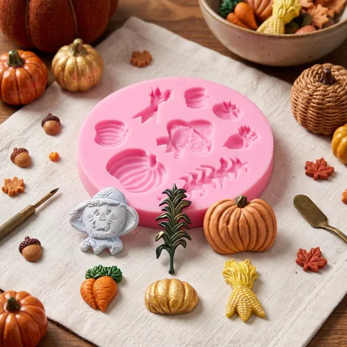 Vista 5 de Molde de pastel Molde de calabaza de silicona para panadería Cocina Tienda de postres