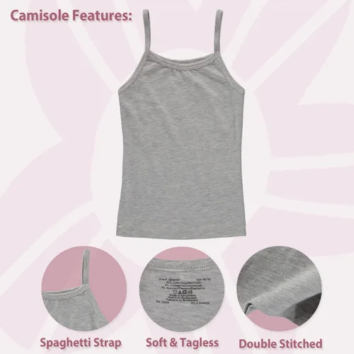 Vista 4 de Camisola básica suave para niñas de 4 a 14 años, paquete múltiple