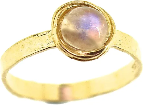 Vista 19 de Anillo de oro de piedras preciosas, anillo de piedra chapada en oro de 14 quilates, anillo de piedra apilable, anillo de oro de piedra pequeña