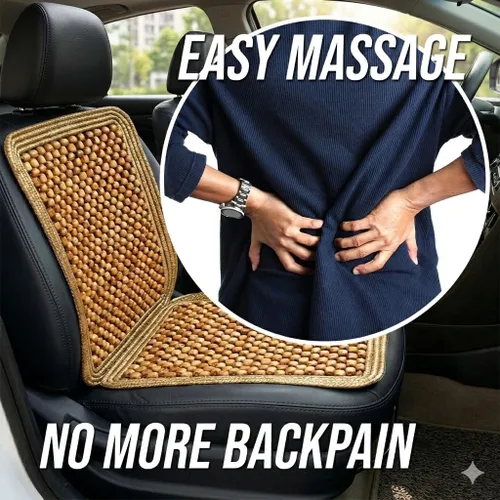 Vista 5 de ZONETECH Cojín para Asiento de Conductor de Madera con Cuentas - Protector de Asiento Universal Masajeador Cómodo para Coche con Alta Ventilación