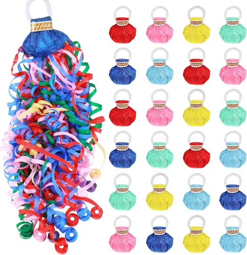 Vista 9 de 12 paquetes de poppers de confeti sin desorden, poppers de serpentinas de graduación, poppers de fiesta para lanzar a mano, petardos de papel mágico